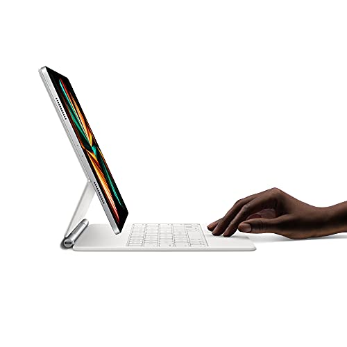 Apple Magic Keyboard: iPad Keyboard and case for iPad Pro 12.9 inch (3rd, 4th, 5th and 6th gen) and iPad Air (M2), Great Typing Experience, Built-in trackpad, French - White