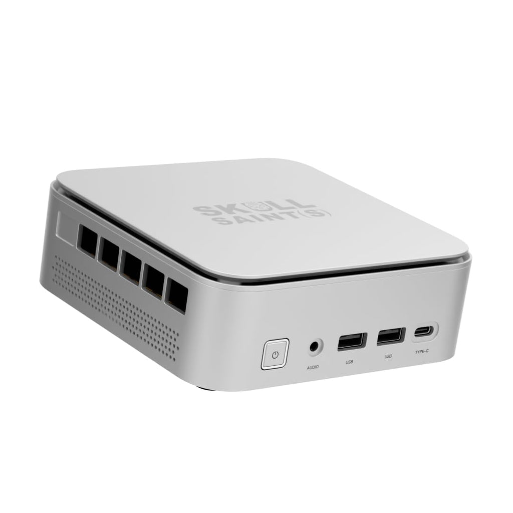 SKULLSAINTS LUME LPDDR4x 3733MHz RAM, Upto 4TB SSD, Type-C 10Gbps & 6X USB 3.2 Ports, Gigabit LAN, Wi-Fi 6, BT5.2, and Triple Display Support (Ryzen 3 4300U, 128, GB, 8, GB)