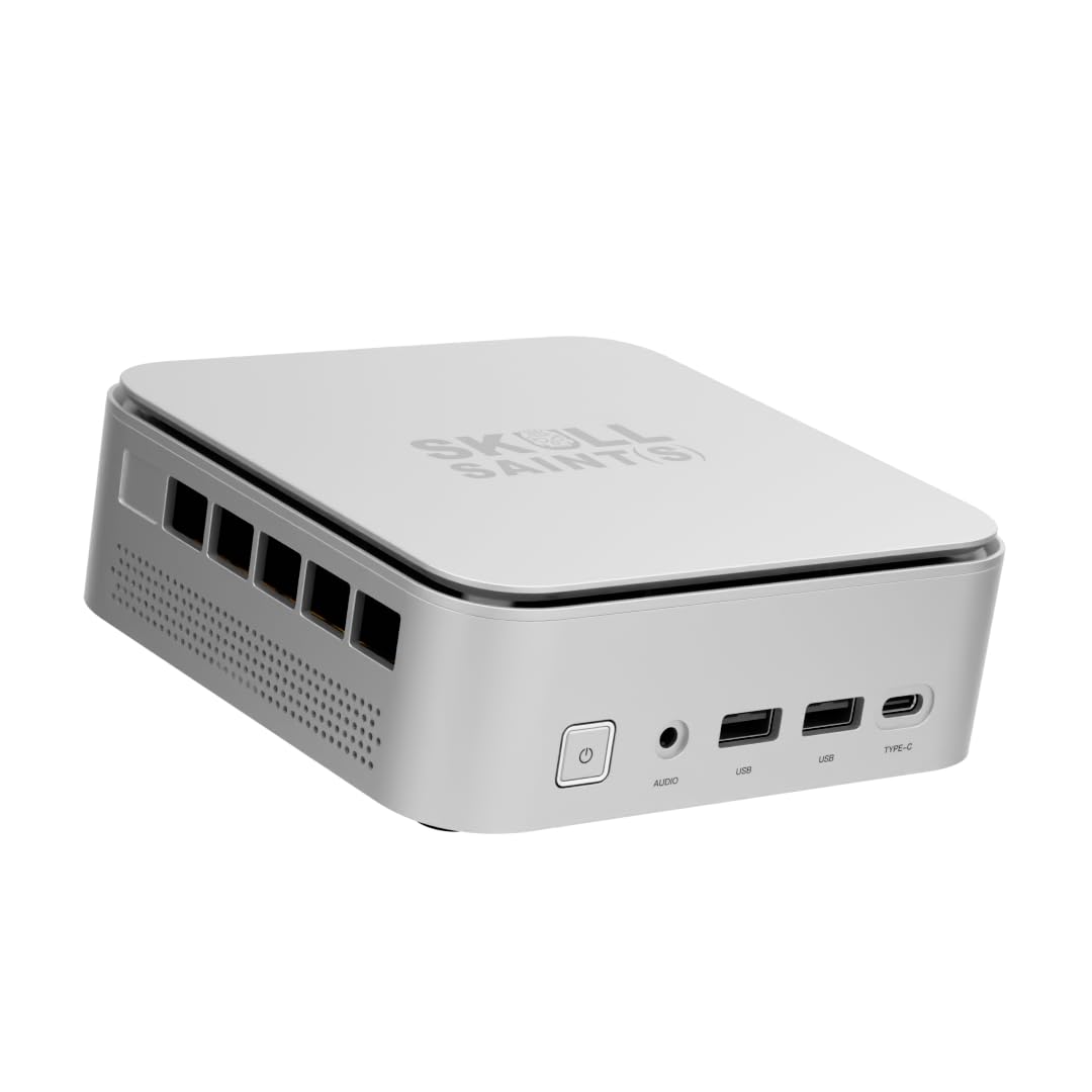 SKULLSAINTS LUME LPDDR4x 3733MHz RAM, Upto 4TB SSD, Type-C 10Gbps & 6X USB 3.2 Ports, Gigabit LAN, Wi-Fi 6, BT5.2, and Triple Display Support (Ryzen 3 4300U, 128, GB, 8, GB)