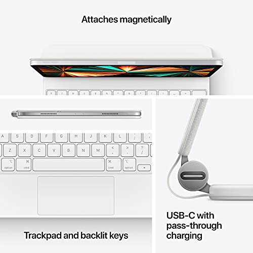 Apple Magic Keyboard: iPad Keyboard and case for iPad Pro 12.9 inch (3rd, 4th, 5th and 6th gen) and iPad Air (M2), Great Typing Experience, Built-in trackpad, British English - Black