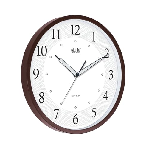 Ajanta 12 Inches Silent Sweep Radium Wall Clock Wall Clock Night Glow Wall Clock Night Vision Clock