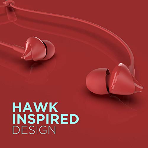 boAt Bassheads 100 in Ear Wired Earphones with Mic(Furious Red)
