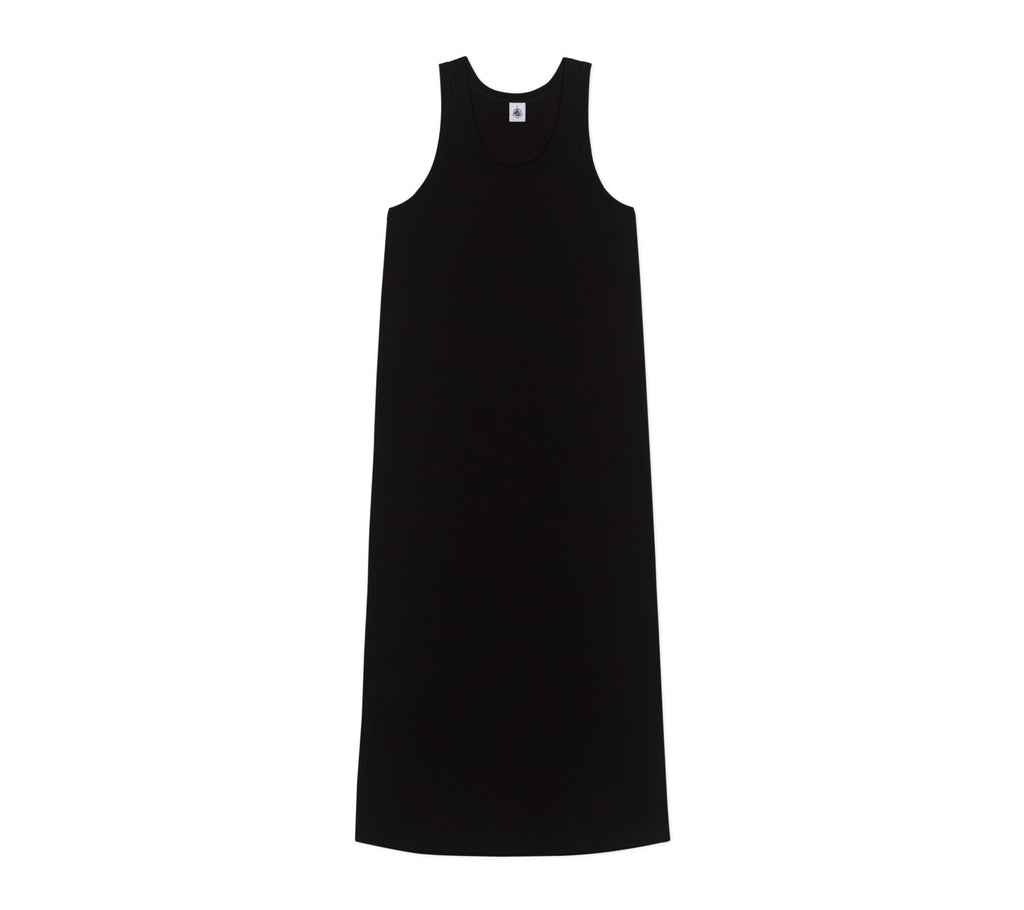 Petit Bateau A0CS9 Vestido sin Mangas, Negro, XS para Mujer