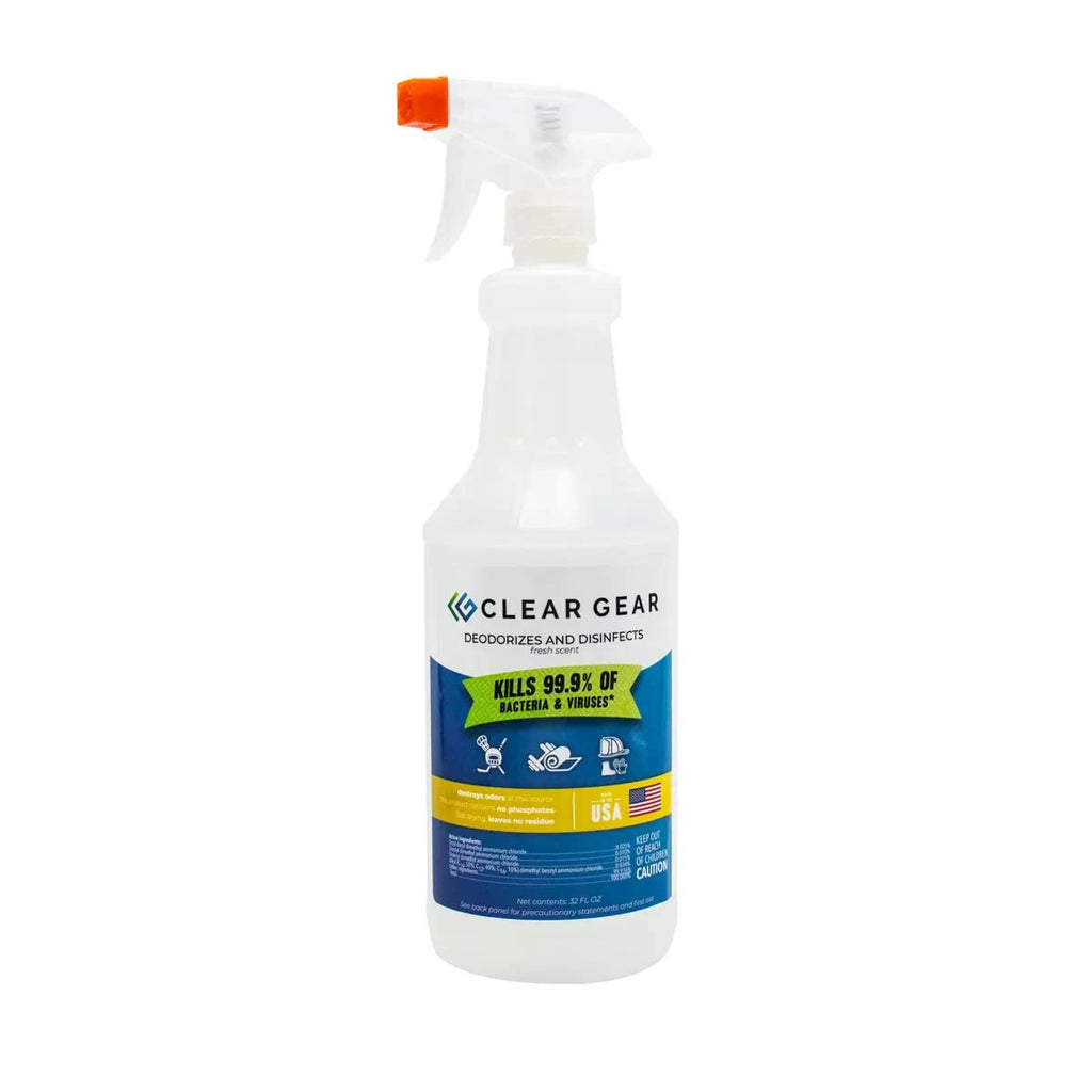 Clear Gear Disinfectant and Deodorizer for Sports Equipment 1 Gallon Bottle