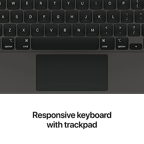 Apple Magic Keyboard: iPad Keyboard and case for iPad Pro 12.9 inch (3rd, 4th, 5th and 6th gen) and iPad Air (M2), Great Typing Experience, Built-in trackpad, British English - Black