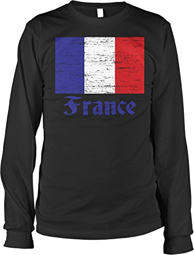 NOFO Clothing Co Flag of France, French Flag, Support France Men's Long Sleeve Shirt