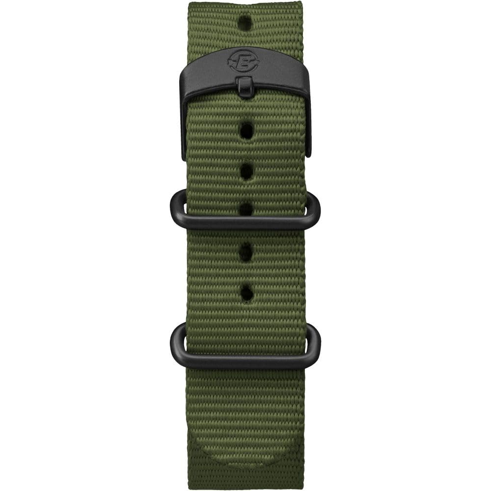 Timex Men's Expedition Scout 40mm Watch – Black Case Cream Dial with Green Fabric Strap