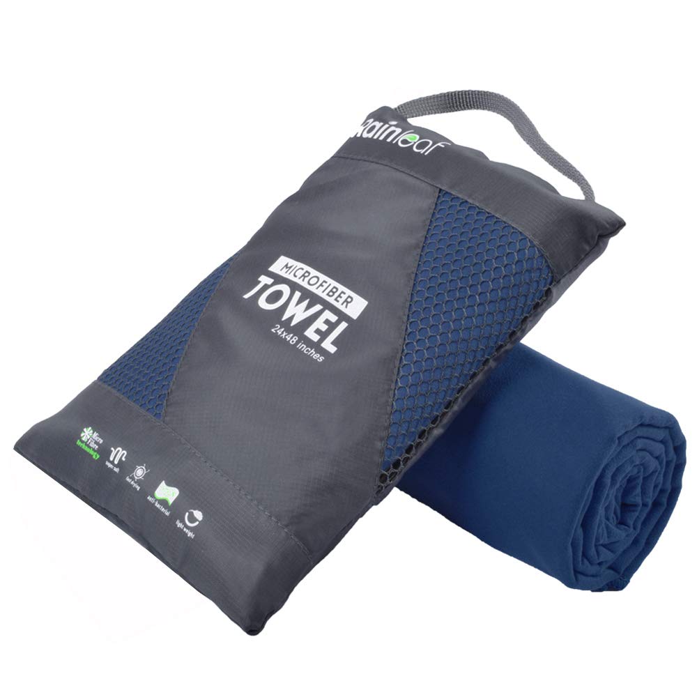 Rainleaf Microfiber Towel Quick Dry Camping & Travel & Gym Towel. Compact