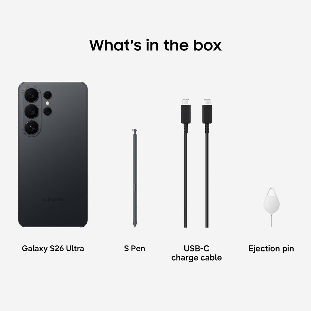 Samsung Galaxy S26 Ultra, Unlocked Android Smartphone, 512GB, Black