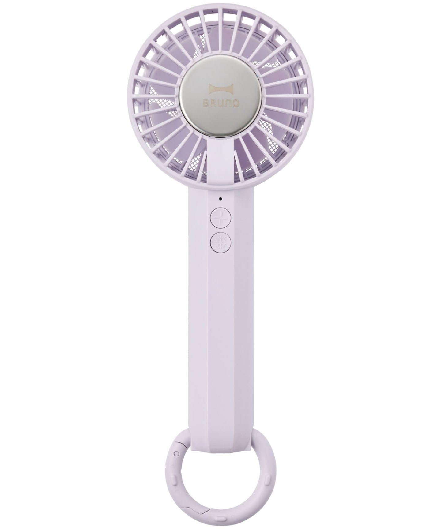 BRUNO BDE070-WH Handheld Fan Handheld Fan with Cooling Plate Small Size, Airflow, Type-C Charging, Stands with Carabiner, White, BDE070-WH