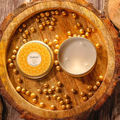 DeBelle Luxe Scented Soy Wax Candle Combo Pack of 5 | Best Gift for Home, Office | 3 Wick Candle | Aromatherapy Candle| Floral| Reusable Tin
