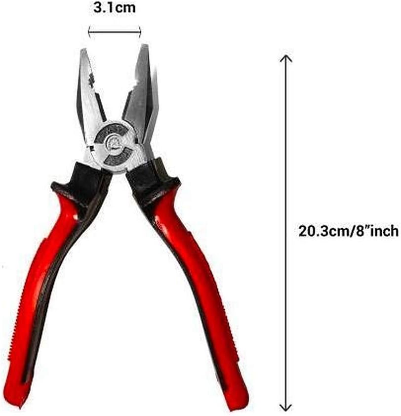 IONIX 2 Type Plier and Wire Cutting Pliers Tools for Electrical Work, Combination Plier Nose and Wire Cutter Player Combo (Multicolour)- 3 Pieces