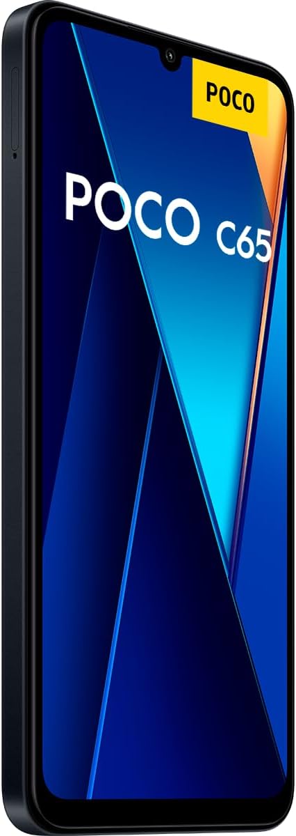 Xiaomi POCO C65 Smartphone hörlurar, 8 256 GB mobiltelefon utan kontrakt, 6,74 tum 90 Hz skärm, 5 000 mAh, 18 W snabb laddning, 50 MP AI trippelkamera, svart (DE version + 2 års garanti)