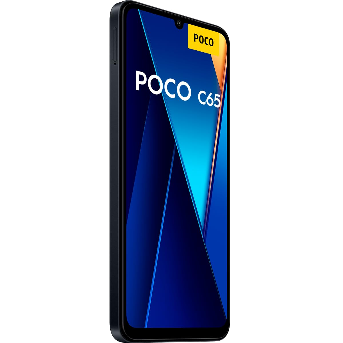 Xiaomi POCO C65 Smartphone hörlurar, 8 256 GB mobiltelefon utan kontrakt, 6,74 tum 90 Hz skärm, 5 000 mAh, 18 W snabb laddning, 50 MP AI trippelkamera, svart (DE version + 2 års garanti)