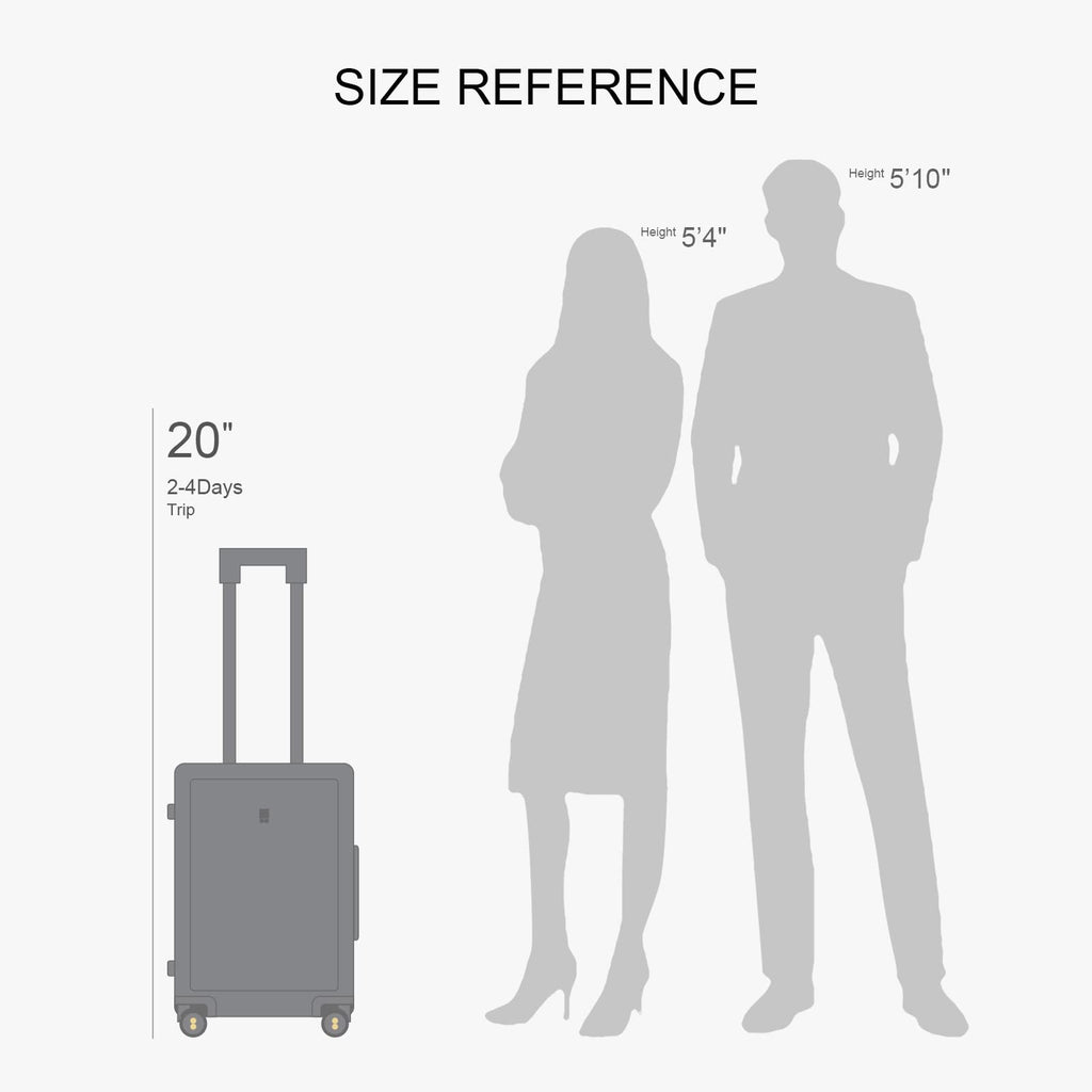 LEVEL8 Rolling Carry on Luggage Airline Approved, Carry on Suitcases with Wheels, Lightweight Luminous Textured Luggage for Men Women, Tsa Approved, 20-Inch Carry-On, Dark Grey