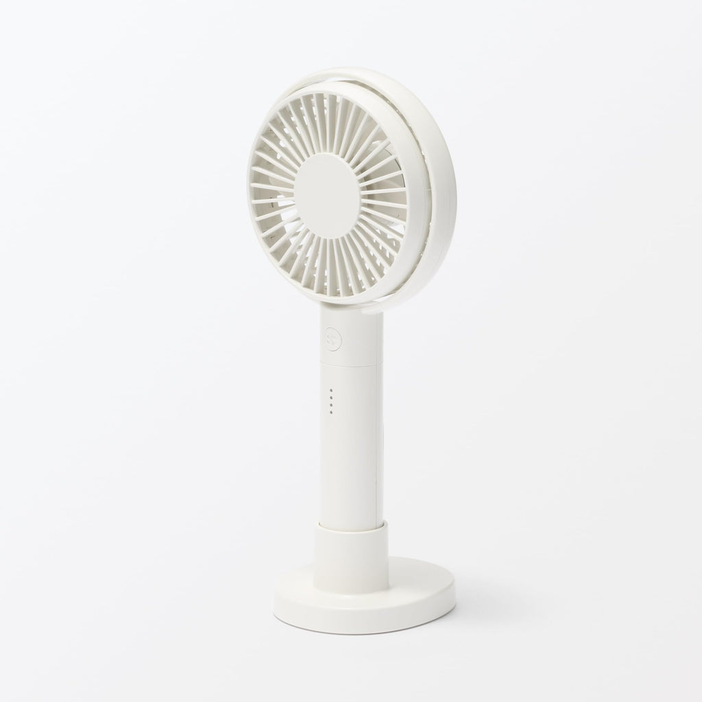 無印良品 MUJI 83926007 Adjustable Angle Rechargeable Handy Fan, White/MJ-MH4-WH