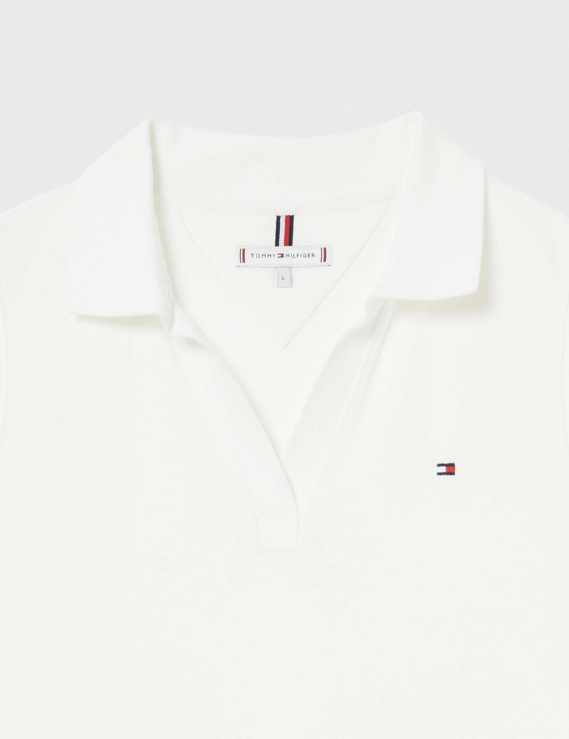Tommy Hilfiger Vestido Polo para Mujer, Blanco (TH Optic White), XL