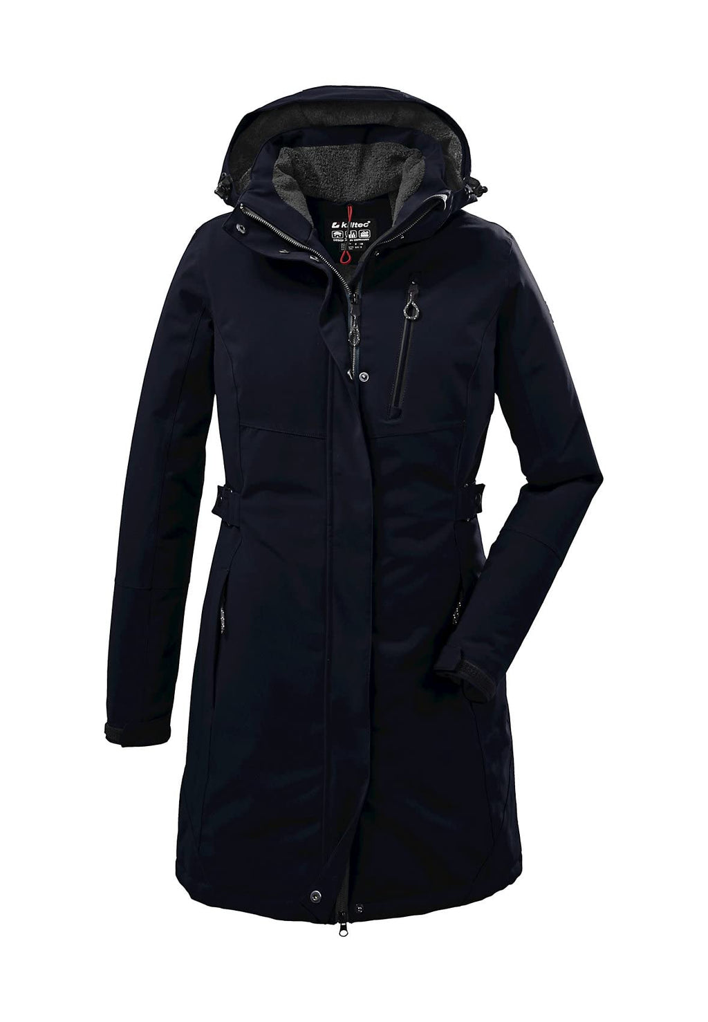 Killtec womens Parka funcional con capucha con cremallera - KOW 165 WMN PRK, armada oscura, 44, 37726-000