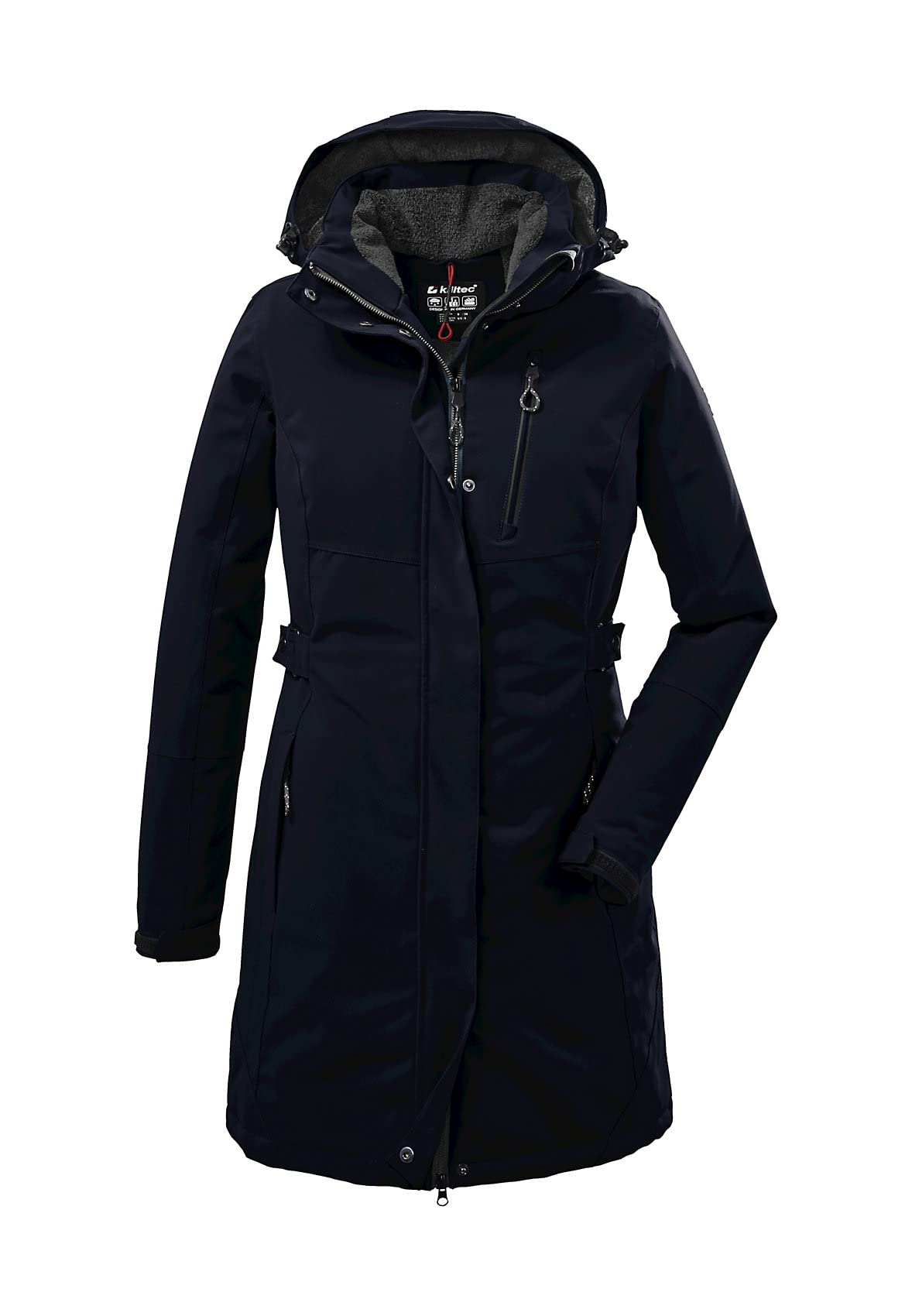 Killtec womens Parka funcional con capucha con cremallera - KOW 165 WMN PRK, armada oscura, 44, 37726-000