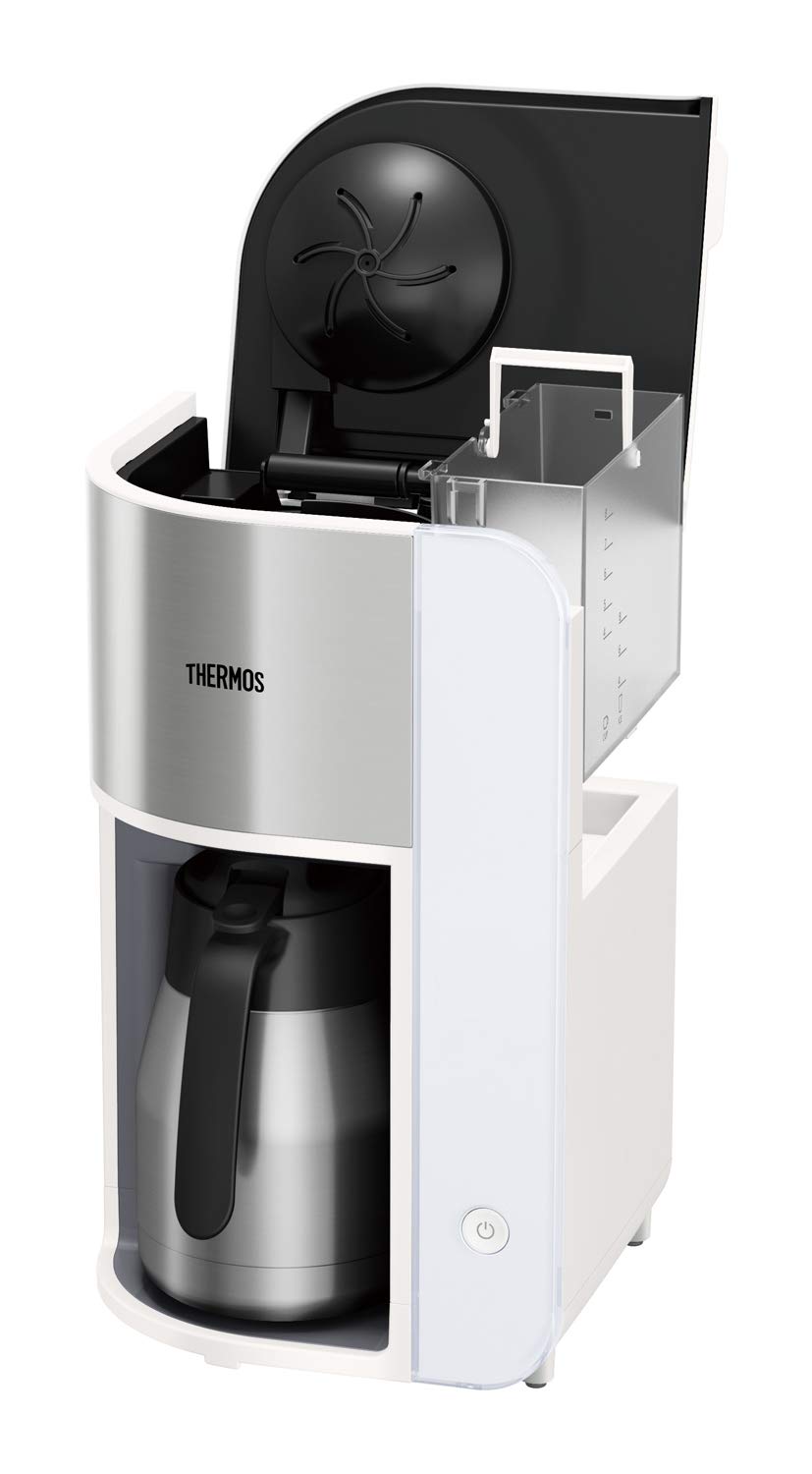 Thermos ECK-1000 WH Vacuum Insulated Pot Coffee Maker, 3.3 fl oz (1 L), White