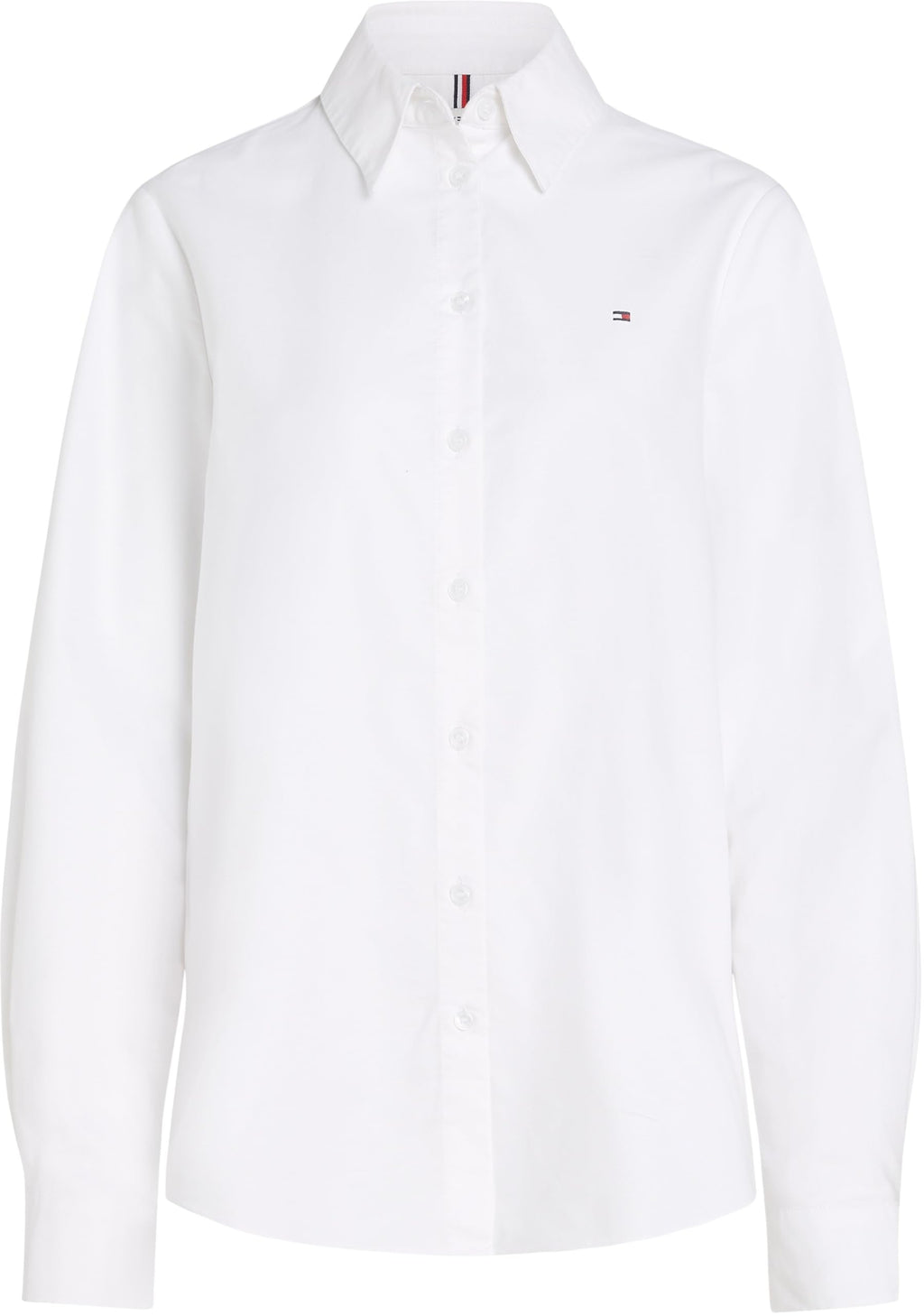 Tommy Hilfiger Camisa Mujer Oxford Relaxed Fit, Blanco (TH Optic White), 42