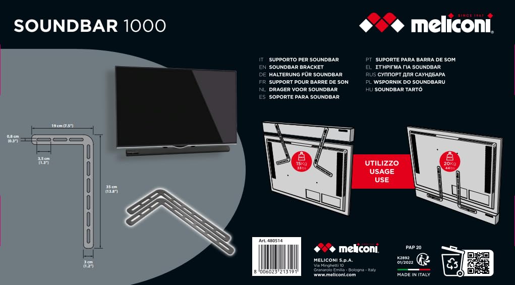 Meliconi SUPPORTO SOUNDBAR 1000