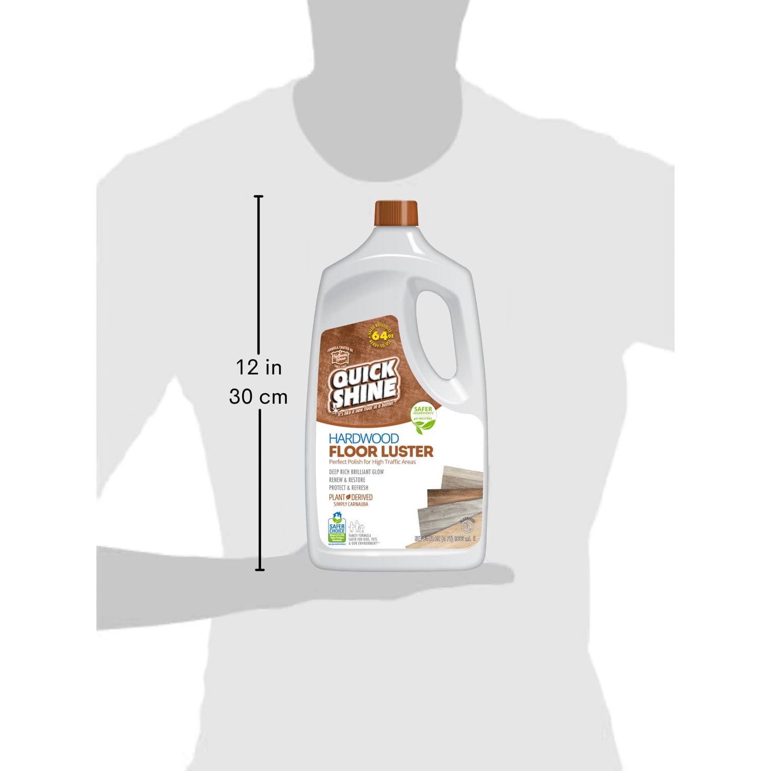 Quick Shine Parke Zemin Parlaklığı 64 oz, 2 Adet | Bitki Bazlı Temizleyici ve Lehçe w Carnauba | Basitçe Fışkırtma ve Yayma | Tamir Etmeyin, Quick Shine It | Daha Güvenli Seçim Temizleyici |