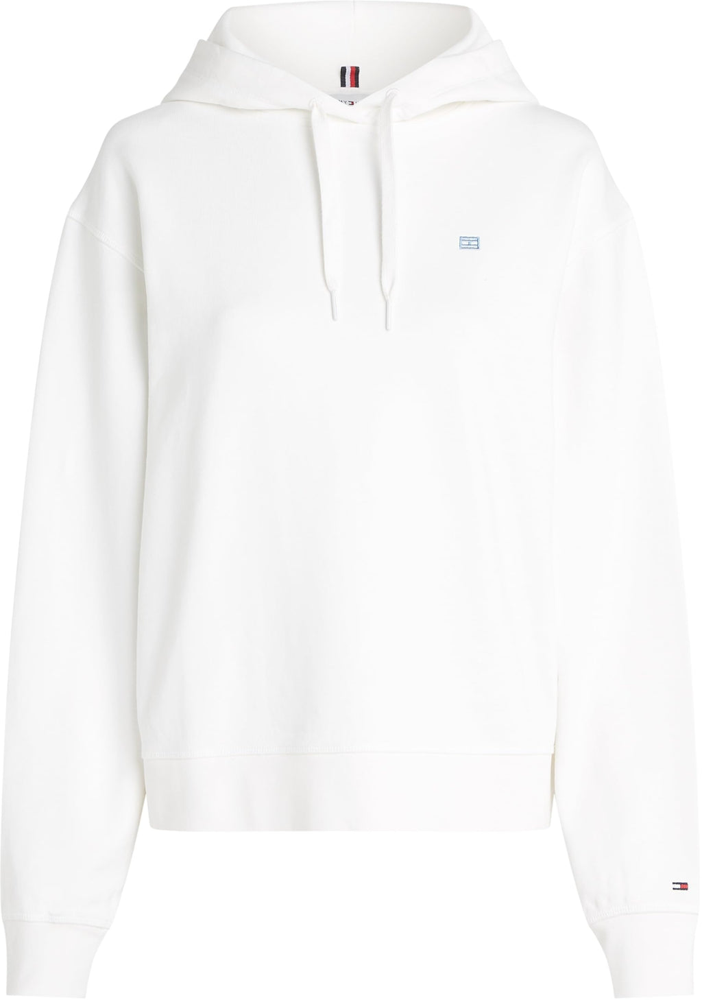 Tommy Hilfiger Hoodie Mujer Contrast Flag Regular Fit, Blanco (Ecru), S