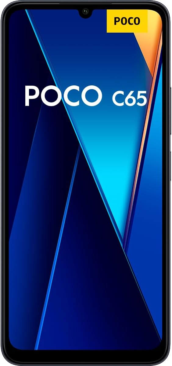 Xiaomi POCO C65 Smartphone hörlurar, 8 256 GB mobiltelefon utan kontrakt, 6,74 tum 90 Hz skärm, 5 000 mAh, 18 W snabb laddning, 50 MP AI trippelkamera, svart (DE version + 2 års garanti)