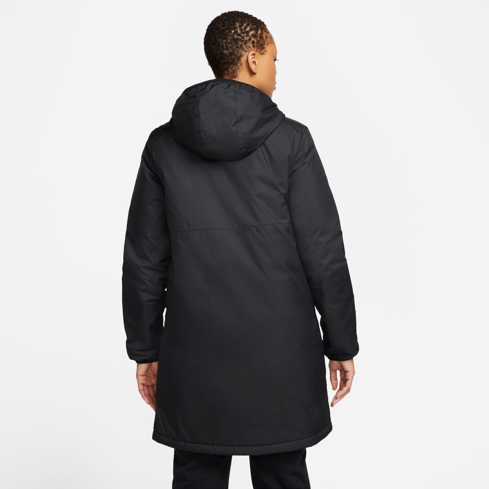 Nike Womens Jacket W Nk Syn Fl Rpl Park20 Sdf Jkt, Black/White, DC8036-010, M