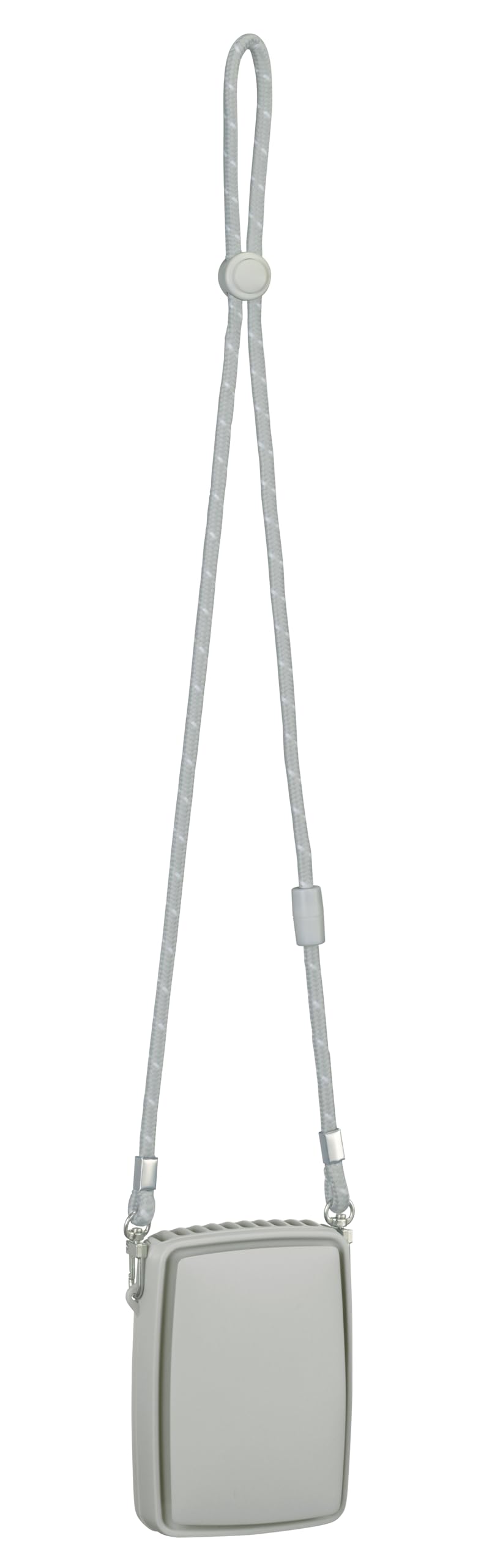 Greenhouse GH-FANSIG-GY Empty Handed Neck Fan with 3 Levels of Airflow, Clip for Parasol, Type-C Gray