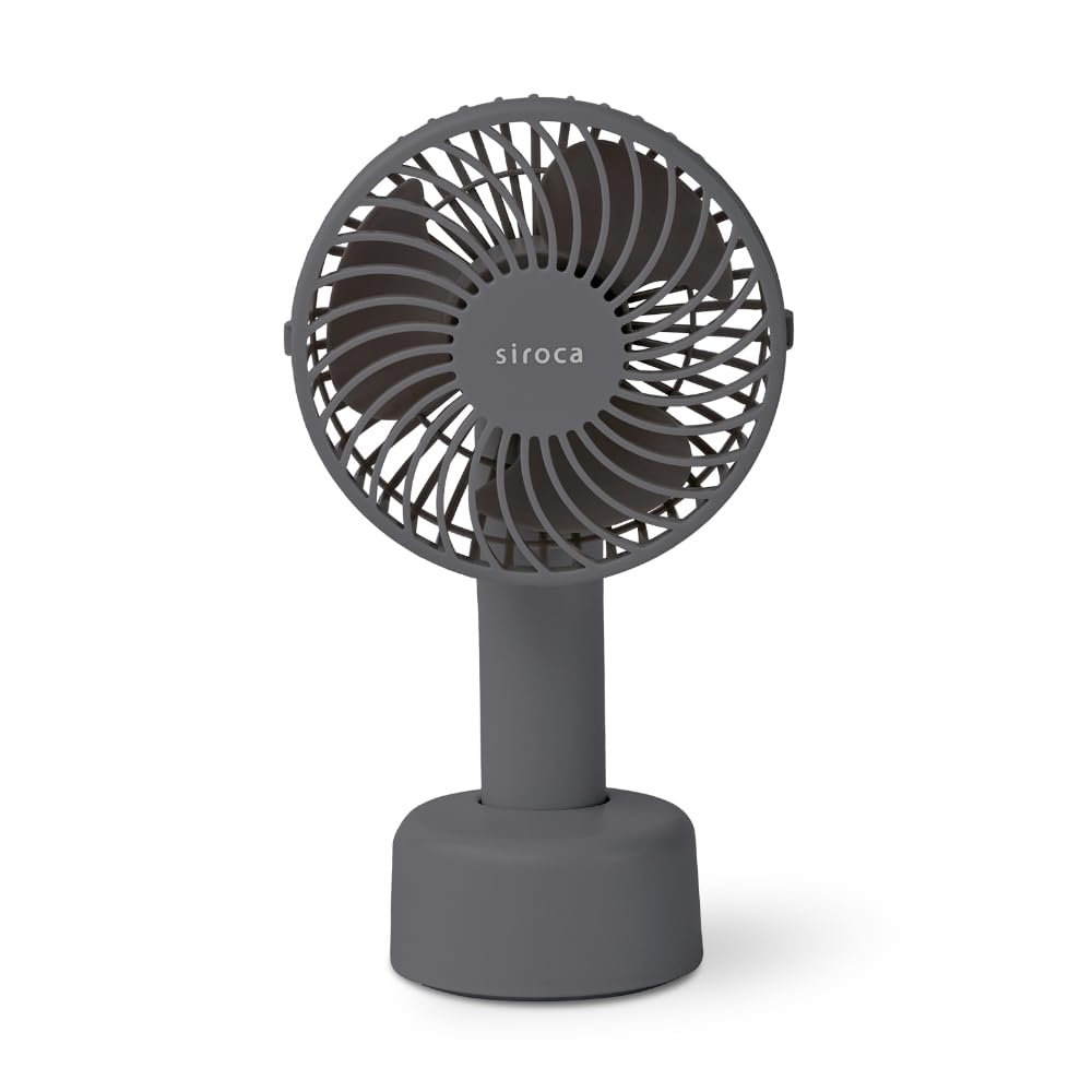 Siroka Handy Fan, 2025 Model, 3-Way Handy, Neck Strap, Tabletop, 4 Levels of Air Flow Adjustment, USB Type-C Compatible, Portable, Lightweight, Compact, Rechargeable, Antibacterial Specifications