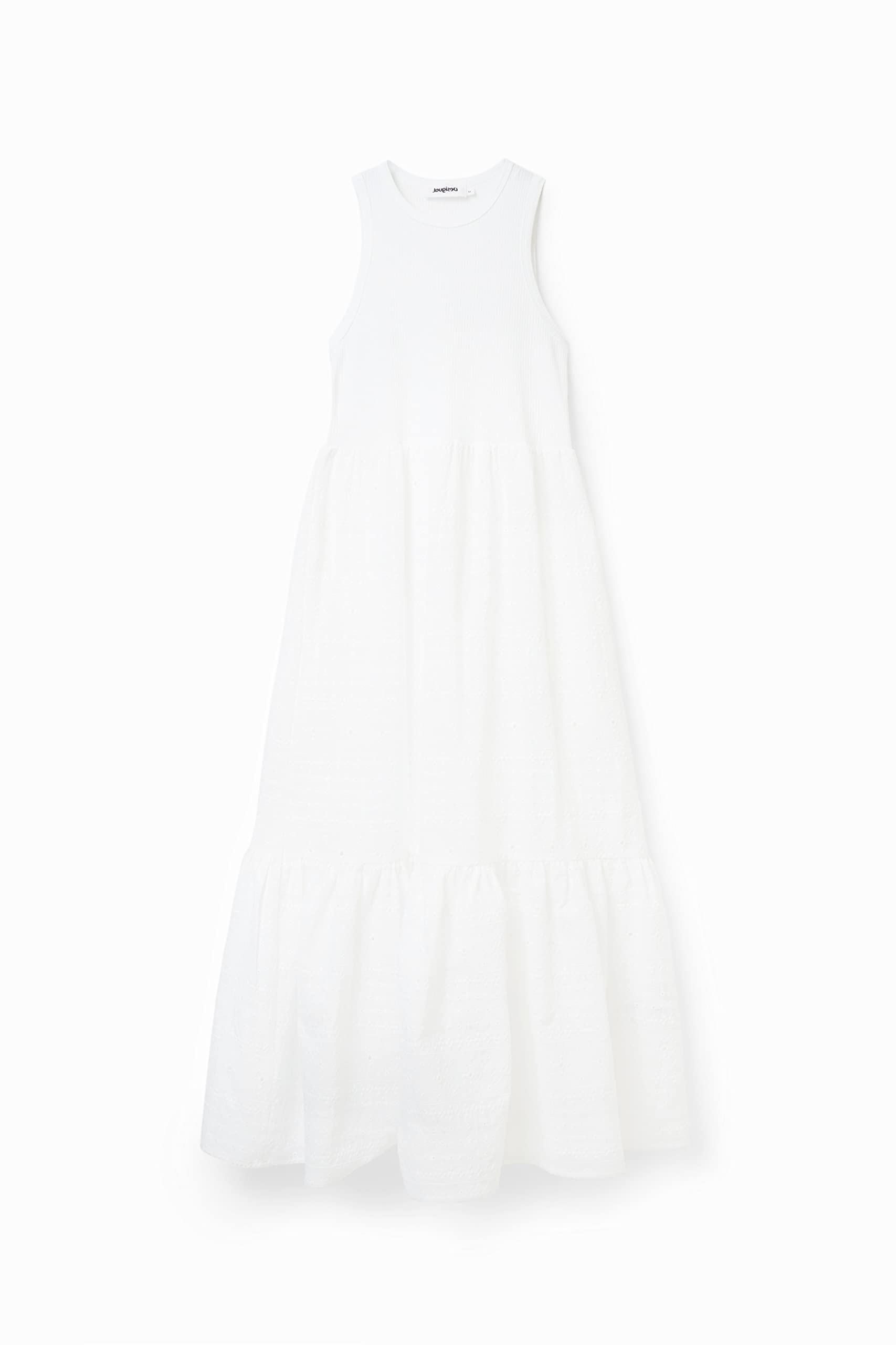 Desigual Vest_Lourdes 1000 Vestido, Blanco, L para Mujer