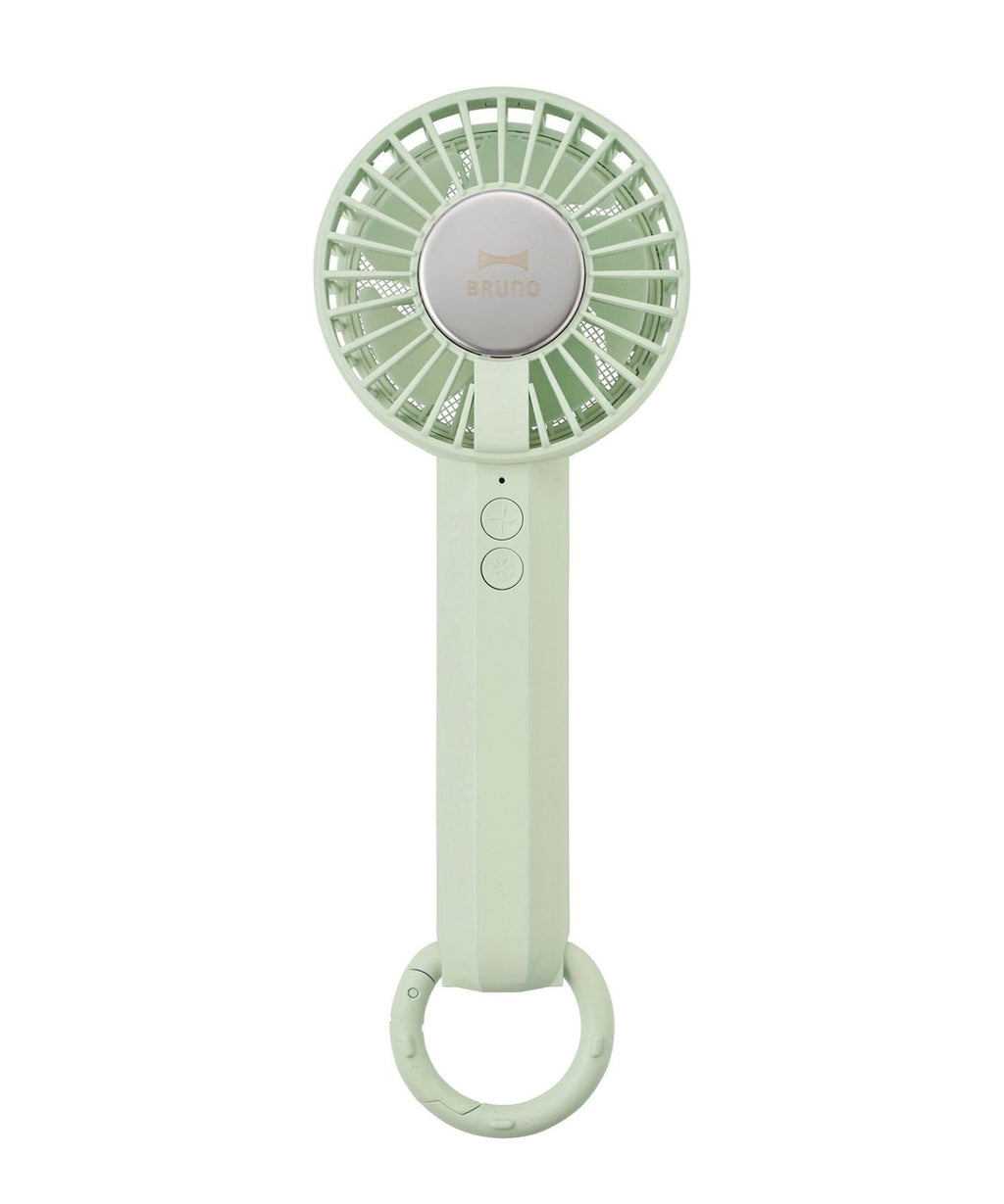 BRUNO BDE070-WH Handheld Fan Handheld Fan with Cooling Plate Small Size, Airflow, Type-C Charging, Stands with Carabiner, White, BDE070-WH