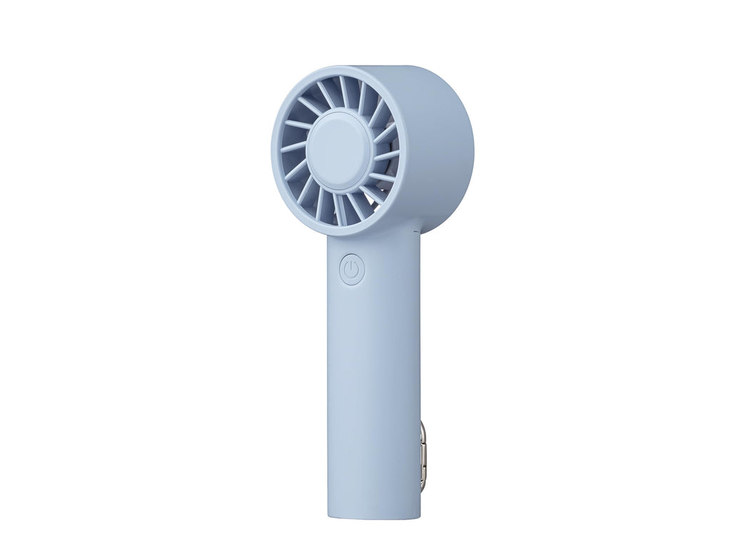 Koizumi KPF-0551/A Portable Fan, Mini USB Rechargeable, 4 Levels of Airflow, Hand Held, Sky Blue