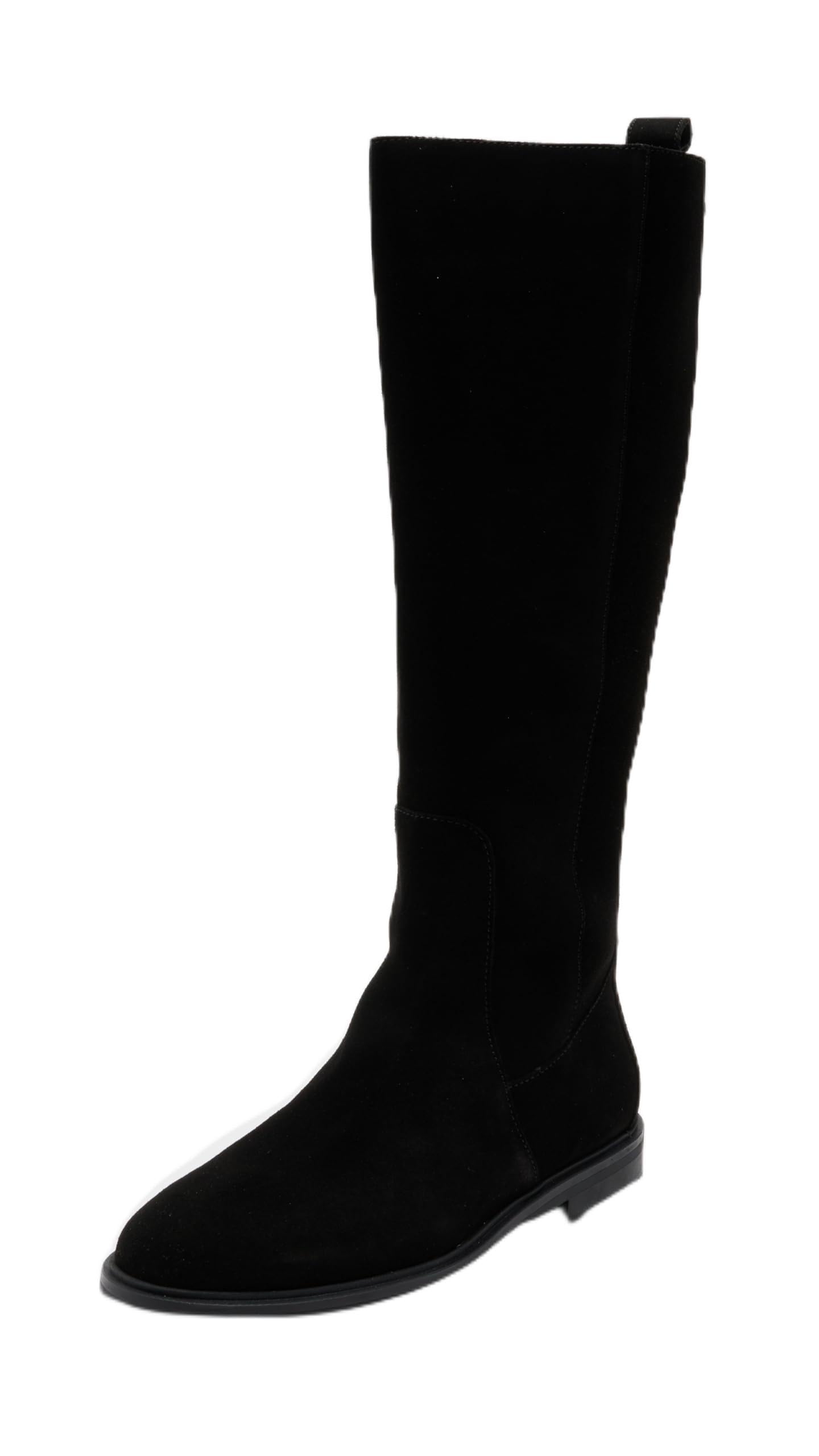Tommy Hilfiger Botines Mujer Suede Planos, Negro (Black), 38 EU