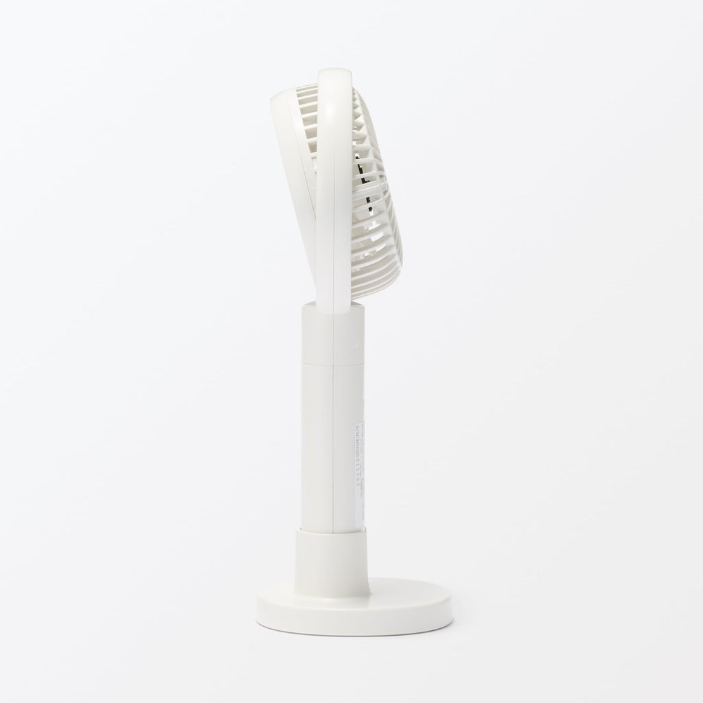 無印良品 MUJI 83926007 Adjustable Angle Rechargeable Handy Fan, White/MJ-MH4-WH
