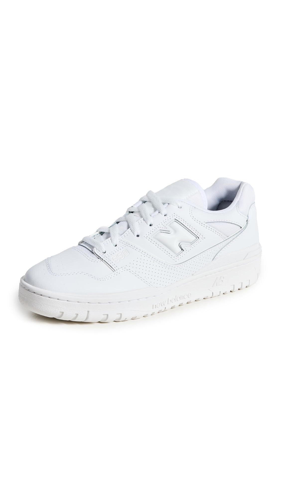New Balance Men's BB550 Sneakers, White/White/White, 4.5 Medium US