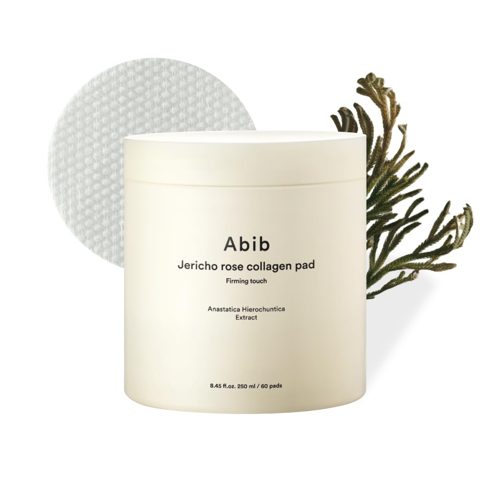 Abib Jericho Rose Non-animal Collagen Pad Firming Touch 60pads 8.45 fl.oz. | Korean Anti-aging Toner Pads for Face with Niacinamide, Peptides, Cleansing, Skin Care