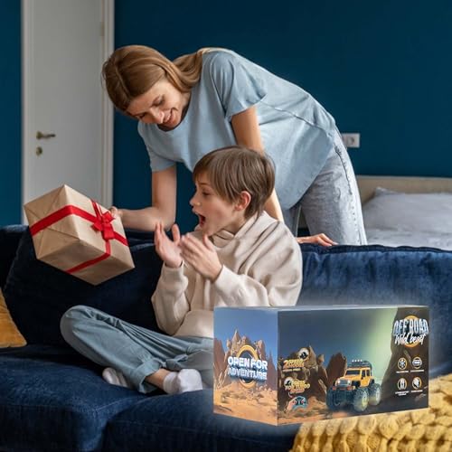 Popsugar Off Roader Rechargeable Remote Control Car | Monster Truck with 2 Speeds | 4 Headlight Modes | Lithium Battery | C-Type Charging | Remote Control Car for Kids | Made in India, Black Mat