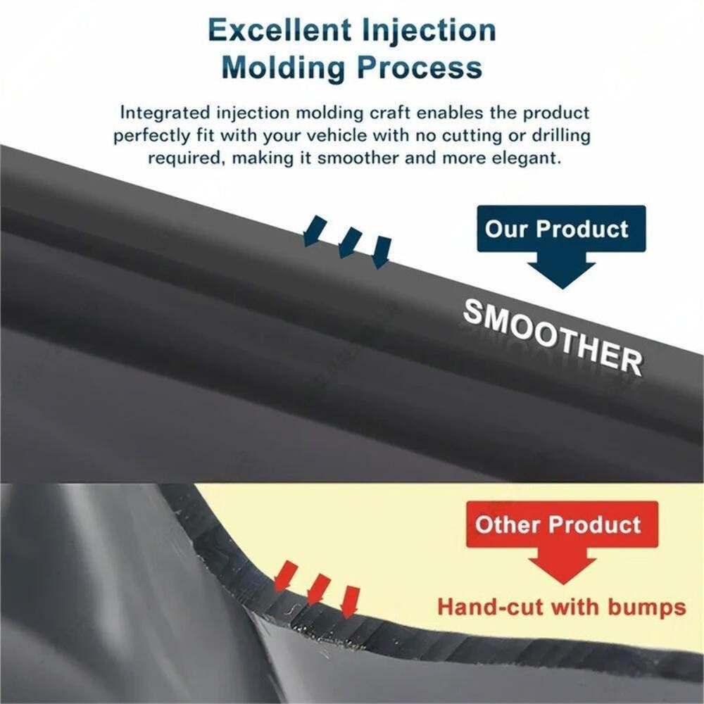 Car Craft Compatible With Bmw 3 Series F30 2012-2019 Rain Shine Side Window Wind Deflectors Rain Sun Guard Door Visor Doorvisor Deflector Visor Shades Ventvisor Strip CC-7675