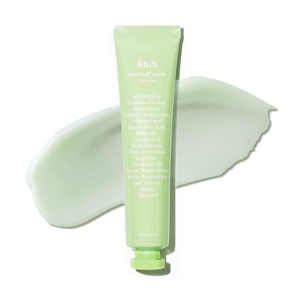 Abib Heartleaf Cream Calming Tube 2.53 fl oz I Korean Skincare Moisturizer for Soothing, Redness