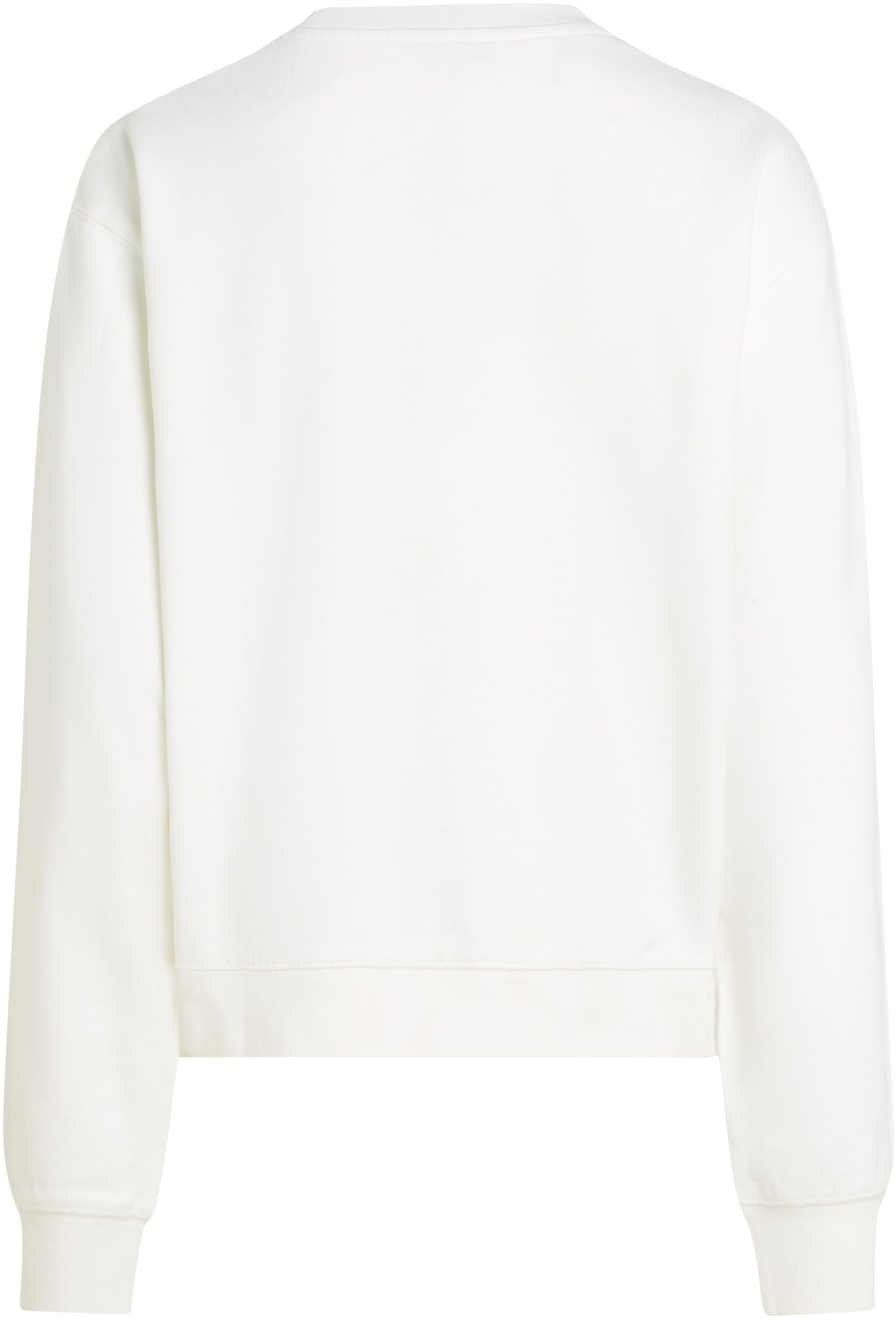 Tommy Hilfiger Sudadera Mujer Script de algodón, Blanco (Ecru), S