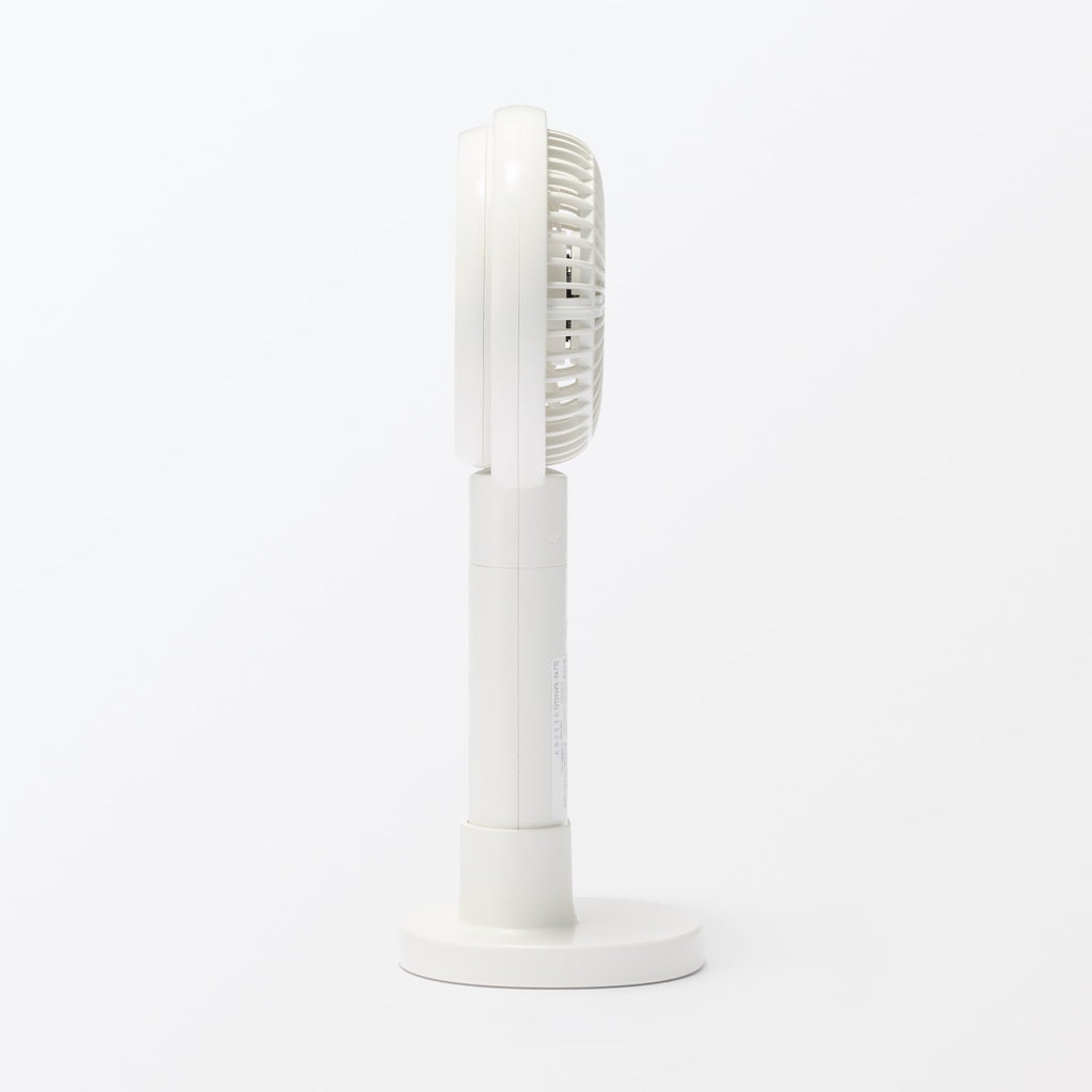 無印良品 MUJI 83926007 Adjustable Angle Rechargeable Handy Fan, White/MJ-MH4-WH