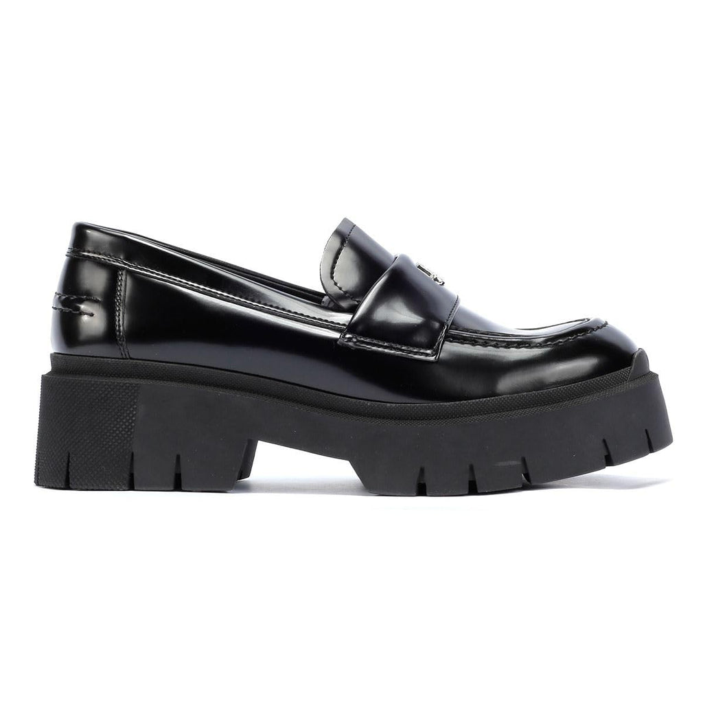 HUGO Kris_Loafer_BRPU, Mocasines Planos Mujer, Black, 41 EU