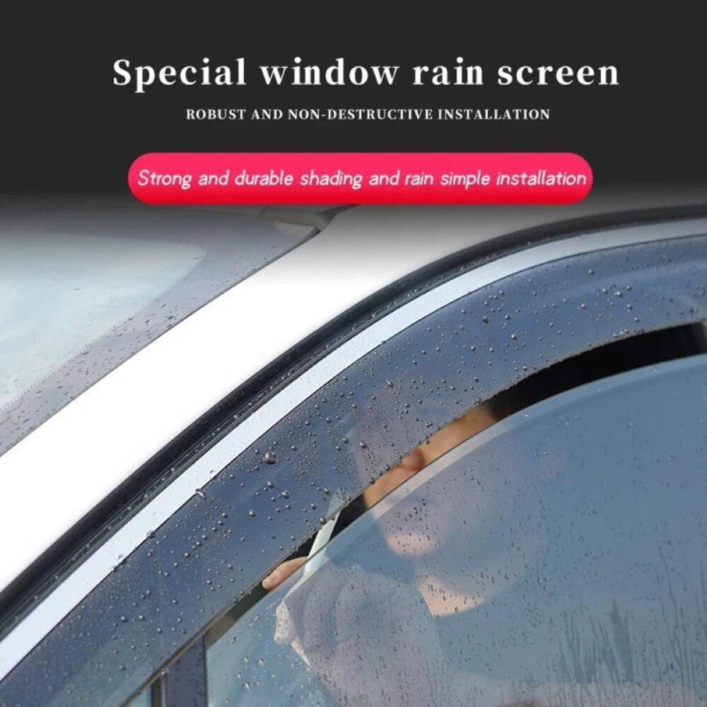 Car Craft Compatible With Bmw 3 Series F30 2012-2019 Rain Shine Side Window Wind Deflectors Rain Sun Guard Door Visor Doorvisor Deflector Visor Shades Ventvisor Strip CC-7675
