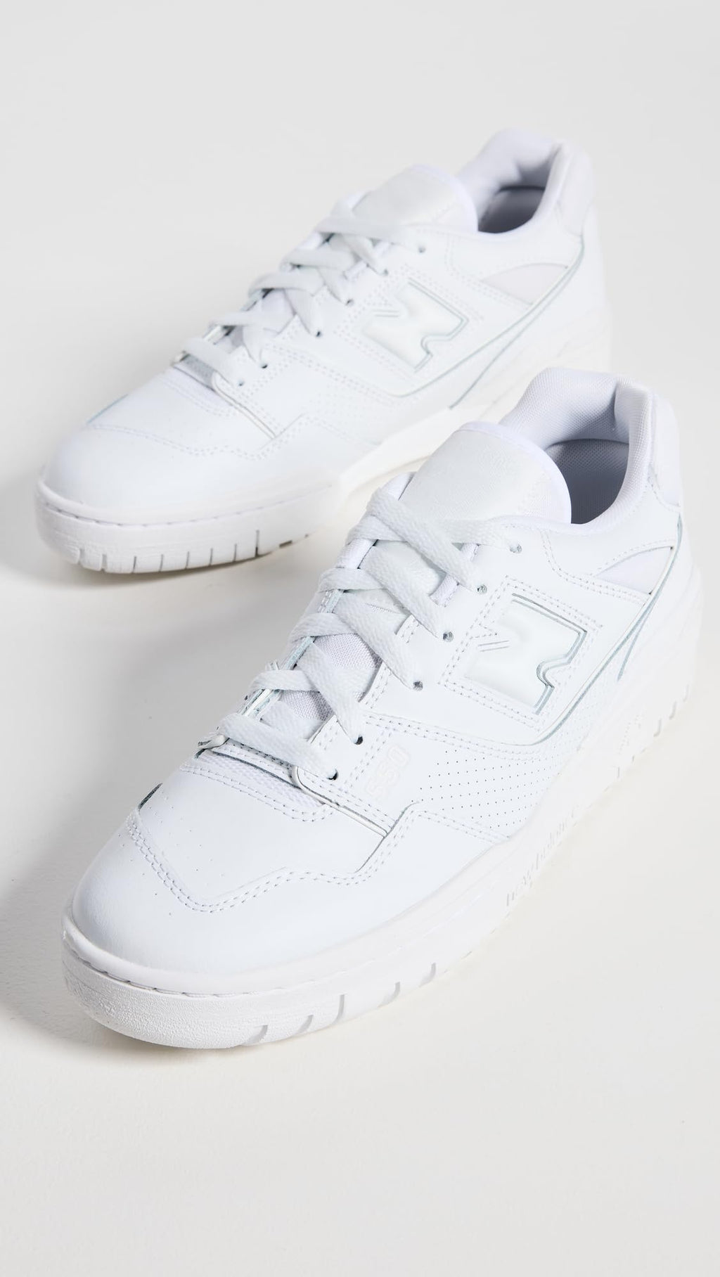 New Balance Men's BB550 Sneakers, White/White/White, 4.5 Medium US