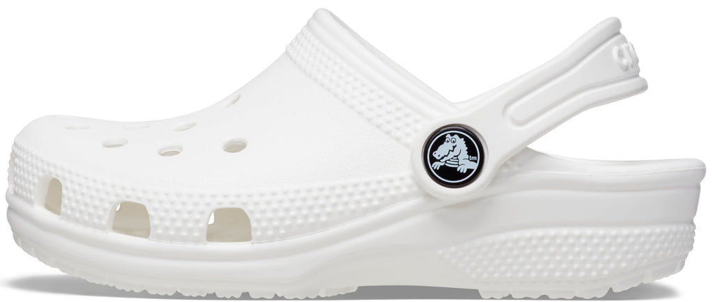 Crocs Unisex-Child Classic Clogs, White, 5 Big Kid