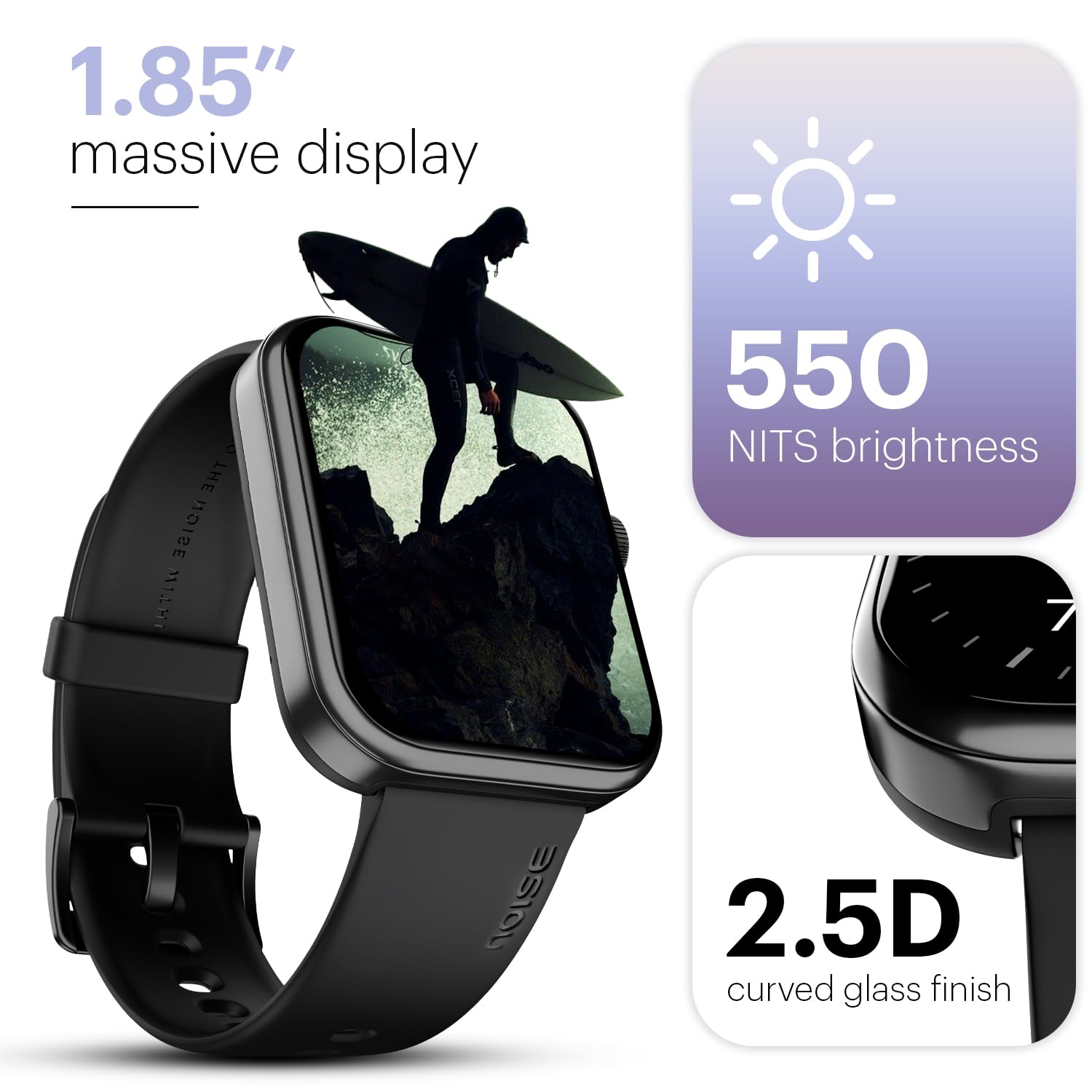 Noise Midnight Blue Smartwatch, 1.85" LCD, BT Calling