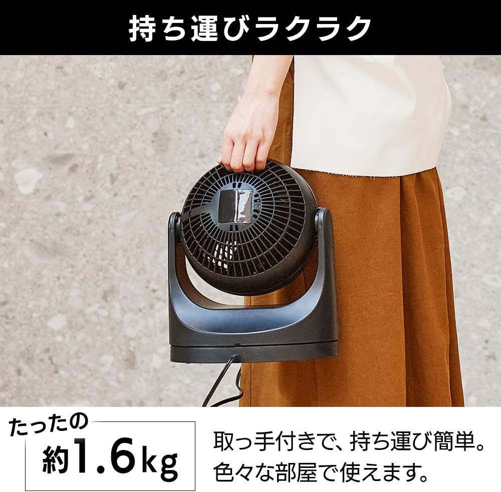 AMOTAOS サーキュレーター 8畳 首振り マカロン型 PCF-MKM15-W ホワイト